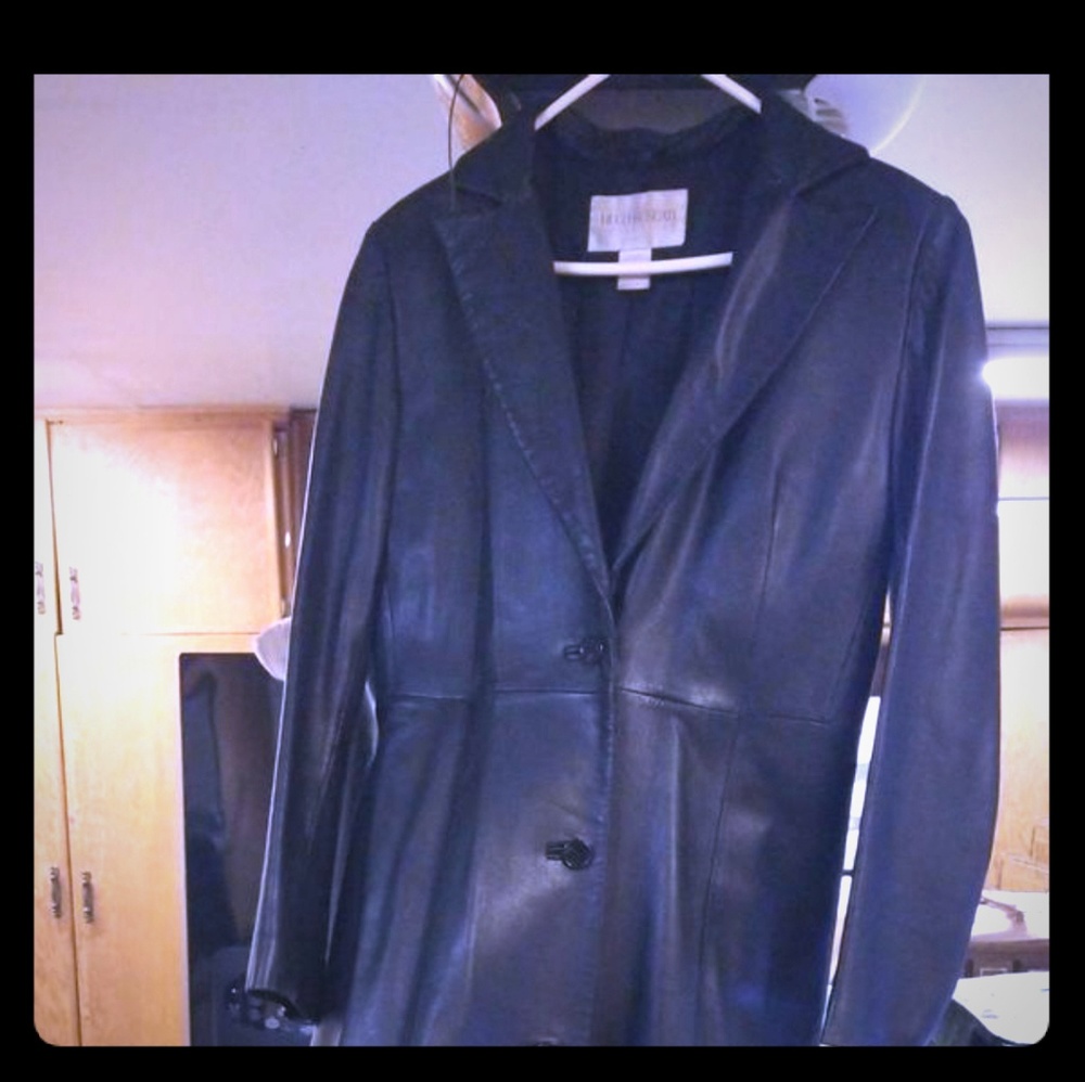 Hugo Buscati full length Leather trench